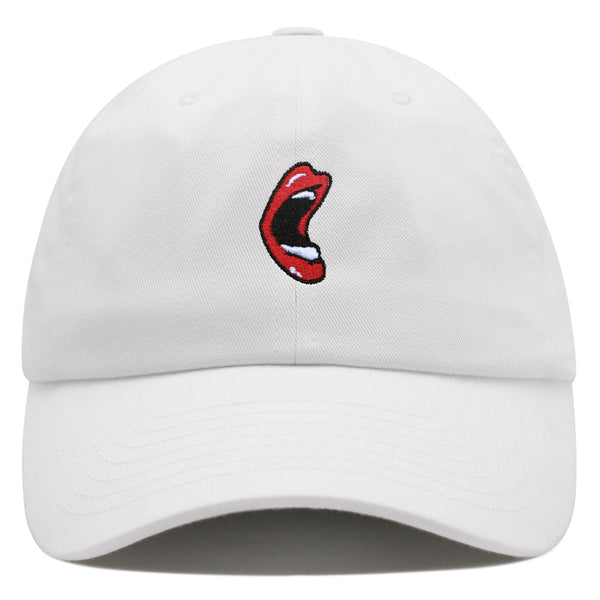 Mouth Premium Dad Hat Embroidered Baseball Cap Screaming Mouth