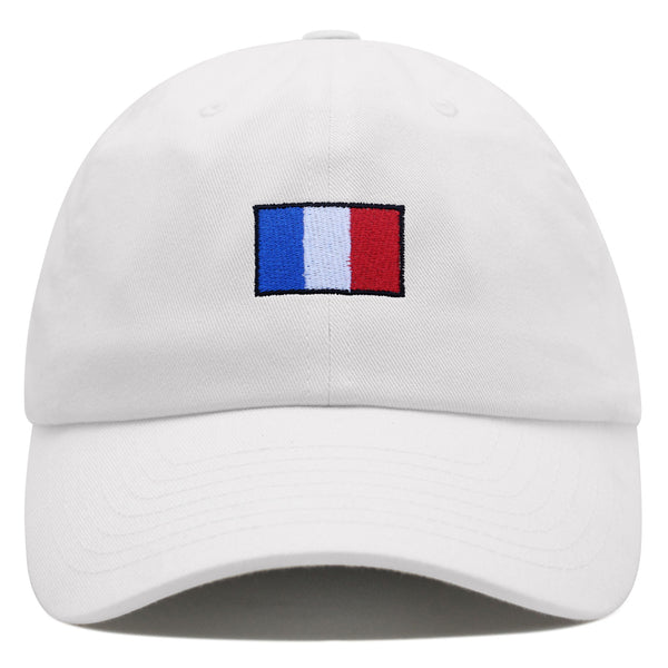 France Flag Premium Dad Hat Embroidered Cotton Baseball Cap Soccer