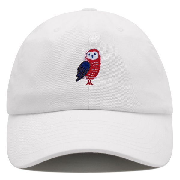 American Owl Premium Dad Hat Embroidered Cotton Baseball Cap Cute Bird