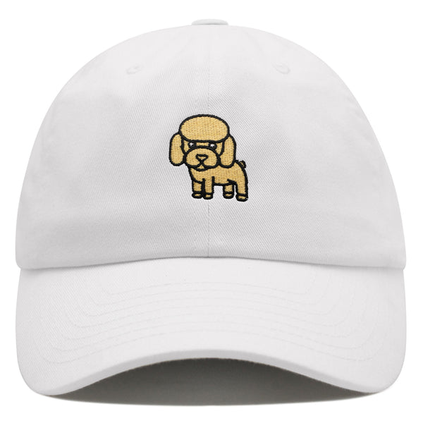 Cute Poodle Premium Dad Hat Embroidered Cotton Baseball Cap Puppy Dog