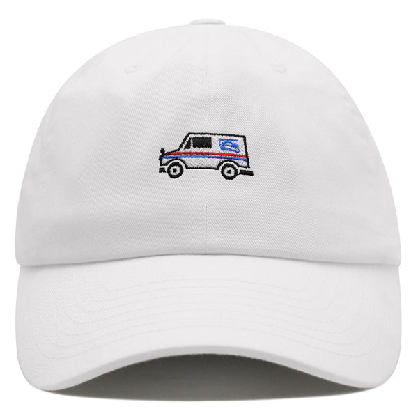 Mail Truck Premium Dad Hat Embroidered Cotton Baseball Cap Delivery