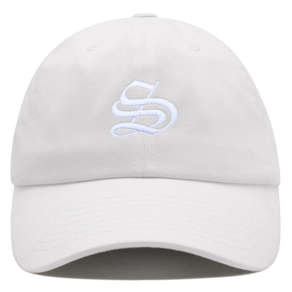 Old English Letter S Premium Dad Hat Embroidered Cotton Baseball Cap English Alphabet