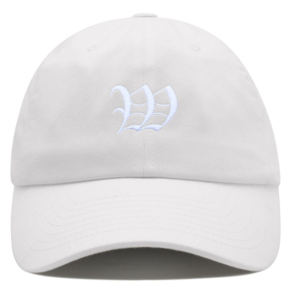 Old English Letter W Premium Dad Hat Embroidered Cotton Baseball Cap English Alphabet