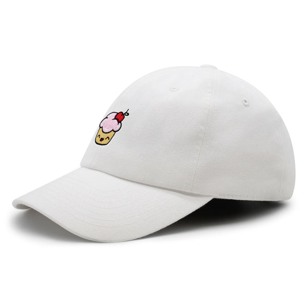 Happy Cupcake Premium Dad Hat Embroidered Baseball Cap Muffin Sweet