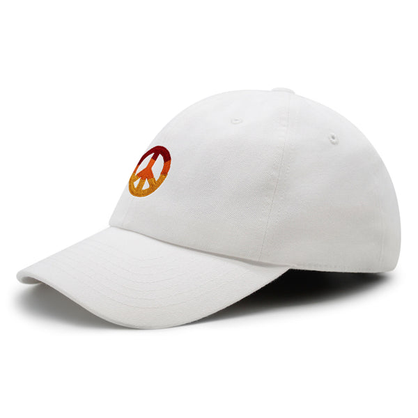 Peace Symbol Premium Dad Hat Embroidered Baseball Cap Hippie Logo