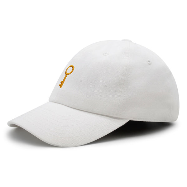 Golden Key Premium Dad Hat Embroidered Baseball Cap Key Door