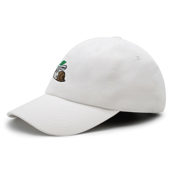 Hello Snail Premium Dad Hat Embroidered Baseball Cap Cute Character