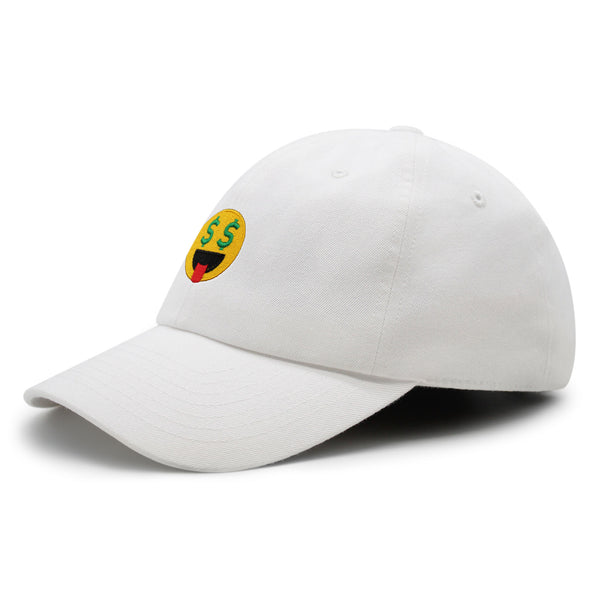 Money Eyes Emoji Premium Dad Hat Embroidered Baseball Cap Funny