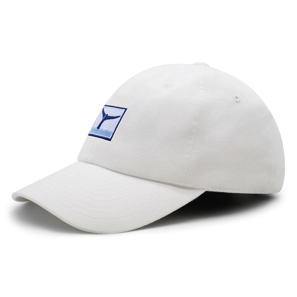 Whale Tail Premium Dad Hat Embroidered Baseball Cap Ocean Logo