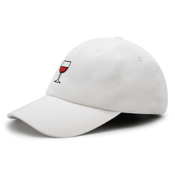 Red Wine in Glass Premium Dad Hat Embroidered Baseball Cap Romantic Night