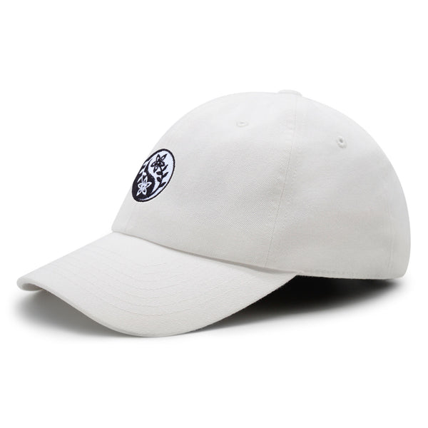 Flower Ying Yang Premium Dad Hat Embroidered Cotton Baseball Cap Symbol