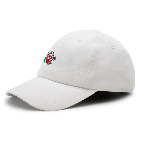 Rose Premium Dad Hat Embroidered Cotton Baseball Cap Flower Tattoo