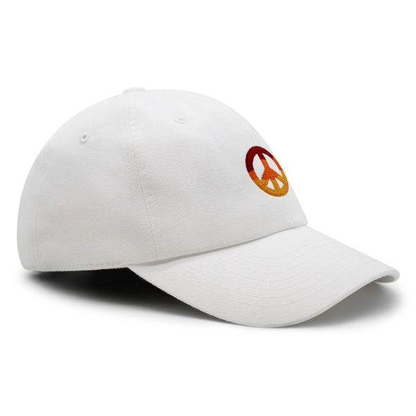 Peace Symbol Premium Dad Hat Embroidered Baseball Cap Hippie Logo