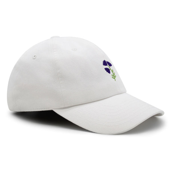 Purple flower Premium Dad Hat Embroidered Baseball Cap Purple Floral