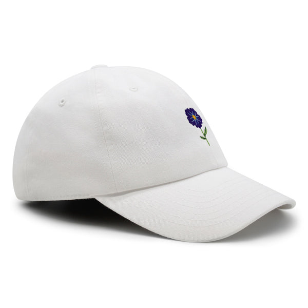 Flower Premium Dad Hat Embroidered Baseball Cap Floral Purple