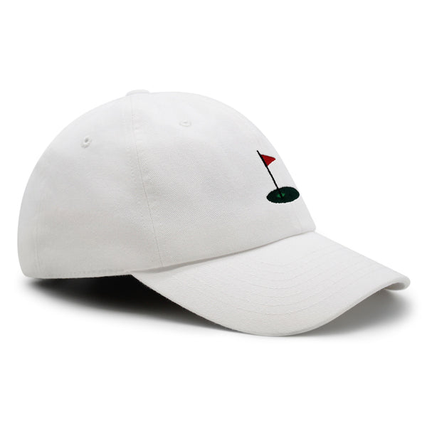 Golf Cup Premium Dad Hat Embroidered Baseball Cap Golf Ball Hole Flagstick Pin