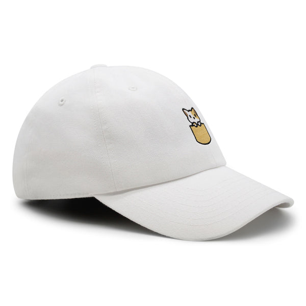 Pocket Cat Premium Dad Hat Embroidered Baseball Cap Shirt Pocket