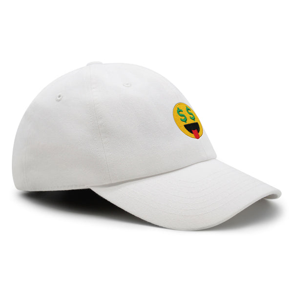 Money Eyes Emoji Premium Dad Hat Embroidered Baseball Cap Funny