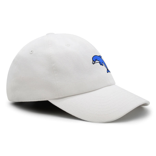 Blue Dolphin Premium Dad Hat Embroidered Cotton Baseball Cap Aquarium Florida