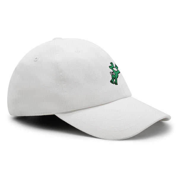 Frog Jumping Premium Dad Hat Embroidered Cotton Baseball Cap Funny Cute