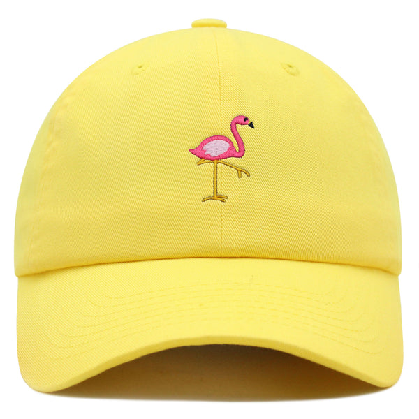 Flamingo Premium Dad Hat Embroidered Baseball Cap Bird Pink