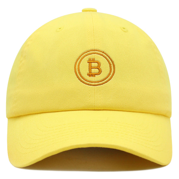 Bitcoin Premium Dad Hat Embroidered Baseball Cap Cryptocurrency