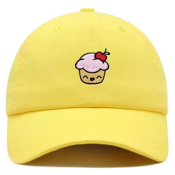 Happy Cupcake Premium Dad Hat Embroidered Baseball Cap Muffin Sweet