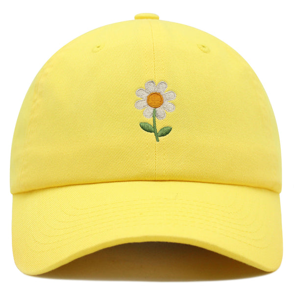 Chamomile Flower Premium Dad Hat Embroidered Baseball Cap Floral