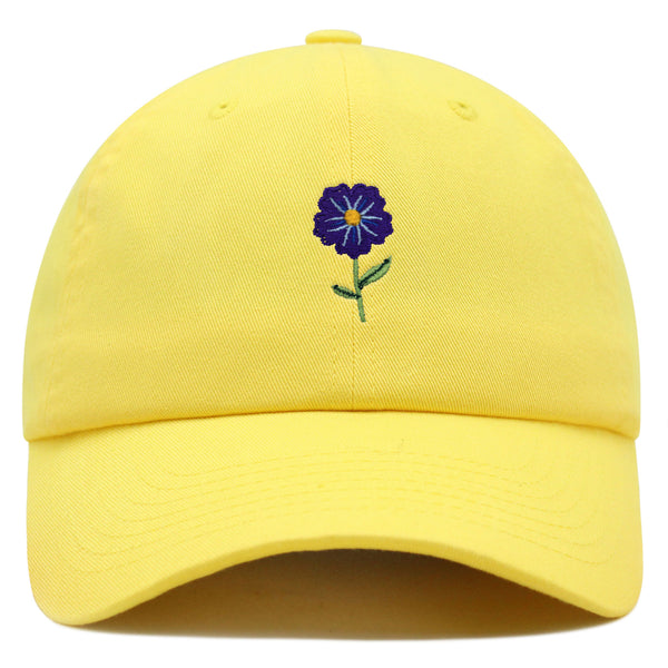 Flower Premium Dad Hat Embroidered Baseball Cap Floral Purple