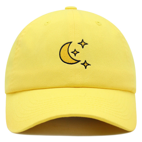 Moon Premium Dad Hat Embroidered Baseball Cap Space Sky Night