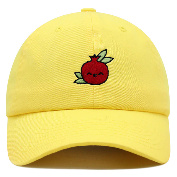 Pomegranate Premium Dad Hat Embroidered Baseball Cap Vegan Fruit Garnet