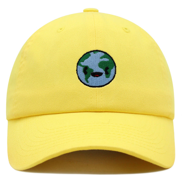 Happy Earth Premium Dad Hat Embroidered Baseball Cap Earth Environment