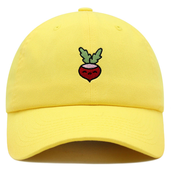 Radish Premium Dad Hat Embroidered Baseball Cap Vegan Vegetable Farmer