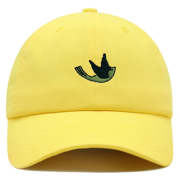 Green Bird Premium Dad Hat Embroidered Baseball Cap Nature Animal