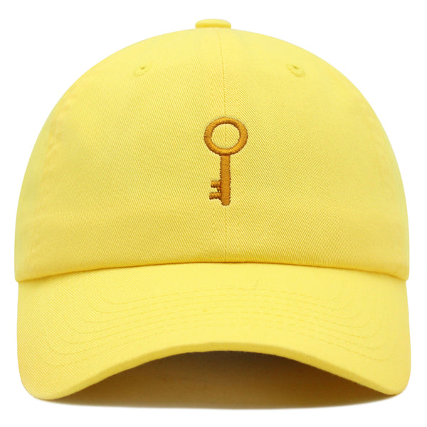 Golden Key Premium Dad Hat Embroidered Baseball Cap Key Door