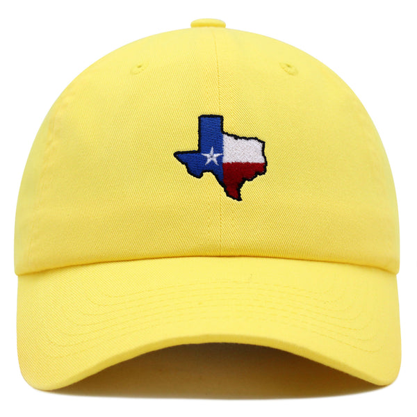 Texas Premium Dad Hat Embroidered Baseball Cap Map Flag