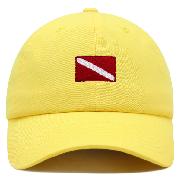 Diving Flag Premium Dad Hat Embroidered Baseball Cap Flag Symbol