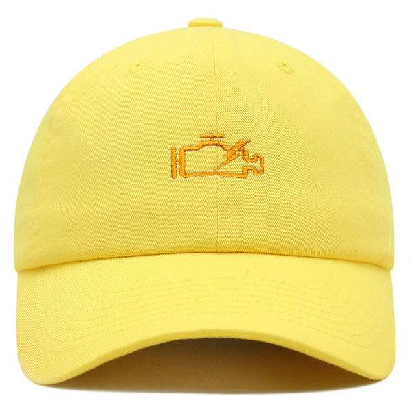 Check Engine Light Premium Dad Hat Embroidered Baseball Cap Car Racer