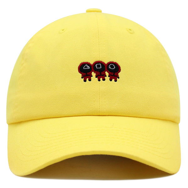 Squid Character Premium Dad Hat Embroidered Baseball Cap Game Red Uniform