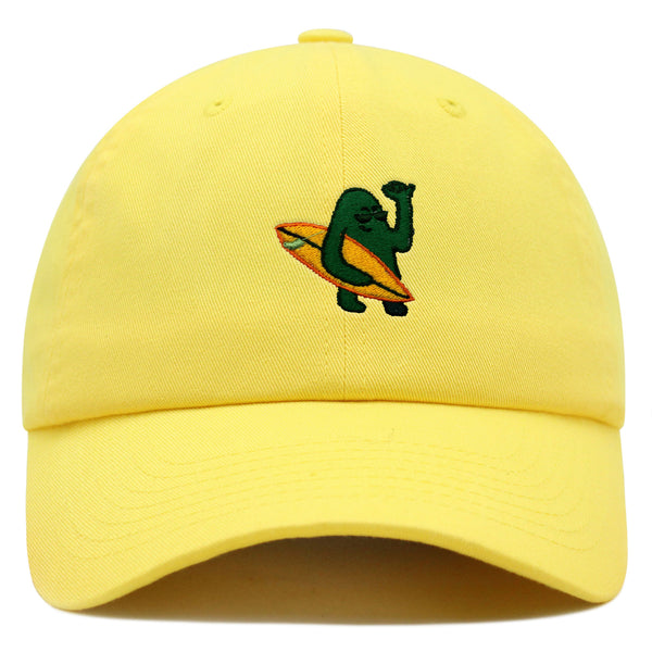 Hola Premium Dad Hat Embroidered Baseball Cap Surfing Green