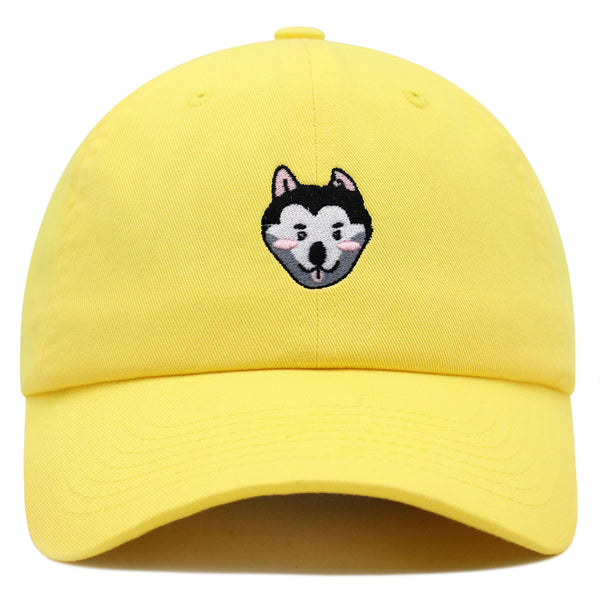 Husky Premium Dad Hat Embroidered Baseball Cap Dog Puppy