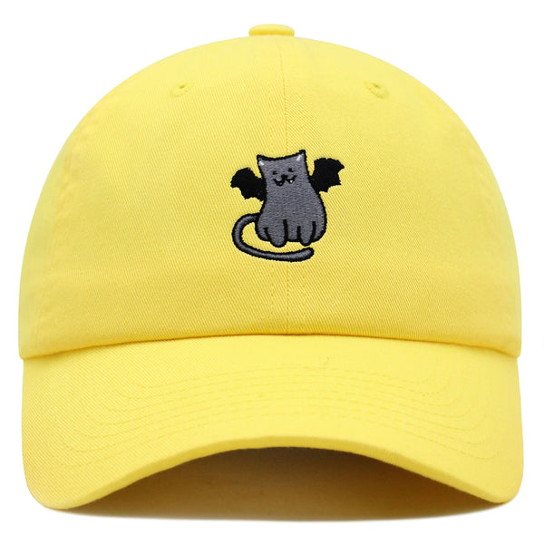 Bat-cat Premium Dad Hat Embroidered Baseball Cap Cat Kitty