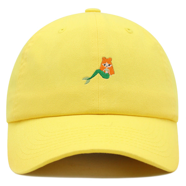 Mermaid Premium Dad Hat Embroidered Baseball Cap Fish Girl