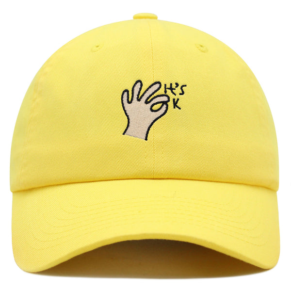 Hand Sign Premium Dad Hat Embroidered Baseball Cap OK