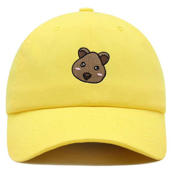 Quokka Face  Premium Dad Hat Embroidered Baseball Cap Cute Animal