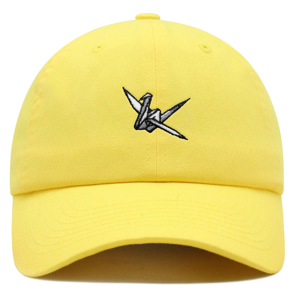 Origami Crane Premium Dad Hat Embroidered Baseball Cap Paper Swan