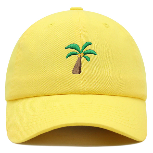 Palm Tree Premium Dad Hat Embroidered Baseball Cap Coconut