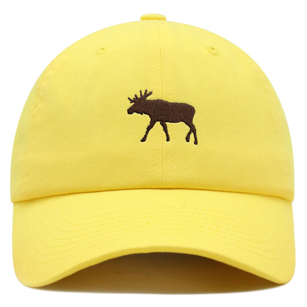 Moose Premium Dad Hat Embroidered Baseball Cap Elk Hunting