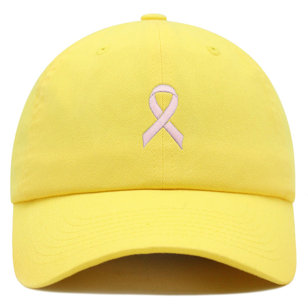 Pink Ribbon Premium Dad Hat Embroidered Baseball Cap Breast Cancer