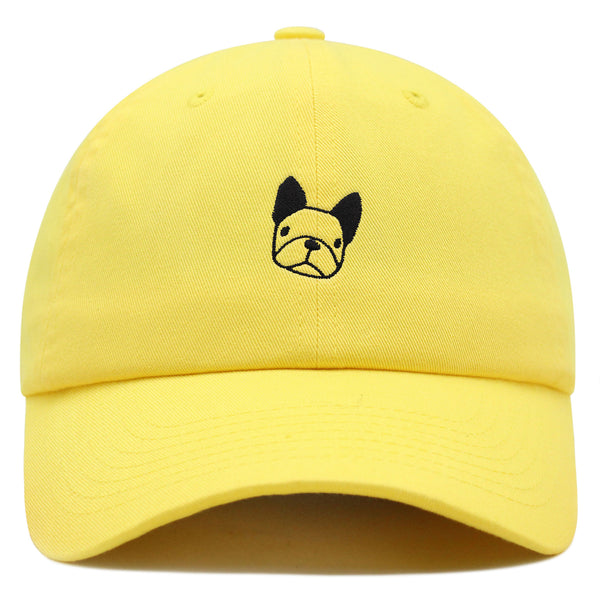 Dog Face Premium Dad Hat Embroidered Baseball Cap Puppy French Bulldog